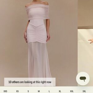 Meshki Blush Off-Shoulder Maxi Dress